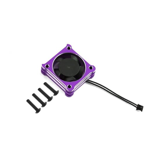 KUENCE Metall High Speed ​​Kühlkörper Lüfter 5-8V 22000rpm for 1/10 RC Drift Hobbywing XeRun XD10 PRO ESC Motor Zubehör Reparatur Teil(Purple) von KUENCE