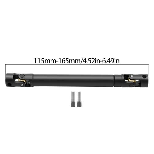 KUENCE Metall-Innenkeil-Antriebswelle Universalgelenk-Antriebswelle for 1/10 RC Car Crawler Axial SCX10 Gladiator YK4082 TRX4 TF2 D110(Black-L115MM) von KUENCE