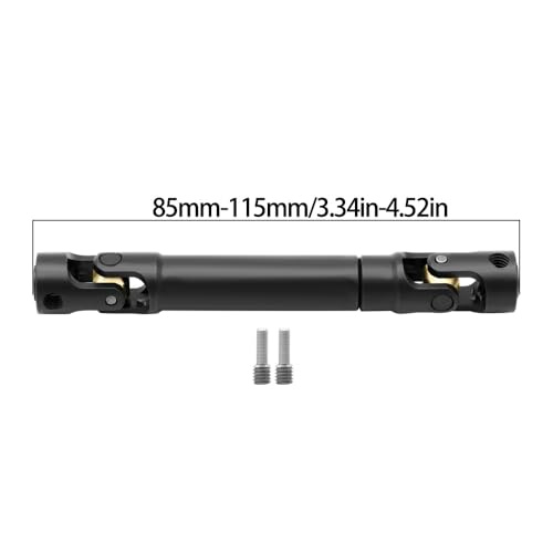 KUENCE Metall-Innenkeil-Antriebswelle Universalgelenk-Antriebswelle for 1/10 RC Car Crawler Axial SCX10 Gladiator YK4082 TRX4 TF2 D110(Black-L85MM) von KUENCE