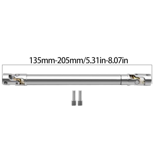 KUENCE Metall-Innenkeil-Antriebswelle Universalgelenk-Antriebswelle for 1/10 RC Car Crawler Axial SCX10 Gladiator YK4082 TRX4 TF2 D110(Silver-L135MM) von KUENCE