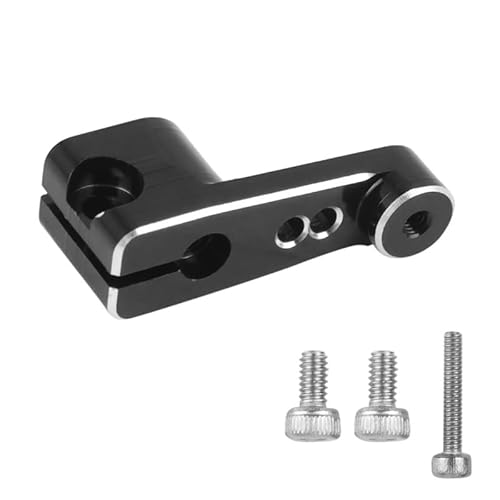 KUENCE Metall Servo Arm Servo Horn for 1/24 RC Crawler Auto for Axial SCX24 90081 AXI00002 Upgrade Teile Zubehör(Zwart) von KUENCE