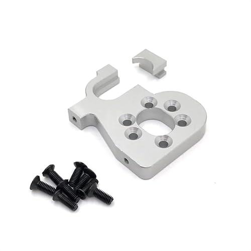 KUENCE Metall Upgrade Bürstenlosen Motor Halterung for WLtoys 1/14 144001 144002 144010 1/12 124017 124016 124017 124019 RC Auto Teile(Silver) von KUENCE