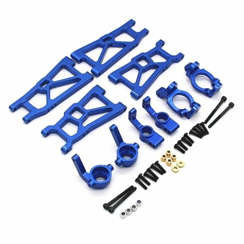 KUENCE Metall-Upgrade-Teile-Kit Querlenker-Lenkblöcke for ZD Racing DBX-10 DBX10 1/10 RC-Autozubehör(Blauw) von KUENCE