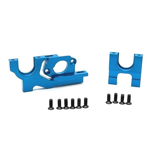 KUENCE Metall-Upgrade-Untersetzungsgetriebe und verstellbare Motorhalterung for for wltoys 1/10 104072 104001 104002 RC-Auto-Ersatzteile(Sky Blue) von KUENCE