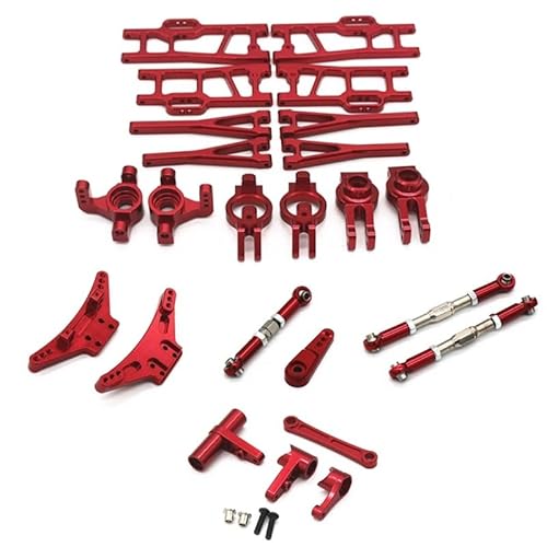 KUENCE Metall-Upgrade-Zubehör-Set Lenkblock-Nabenträger-Aufhängungsarm for for wltoys 104009 12402-A RC-Car-Upgrades(Light Grey) von KUENCE