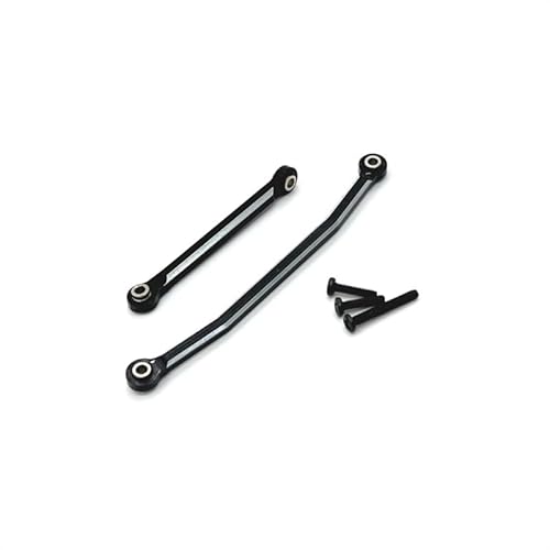 KUENCE Metallaufrüstung und Umrüstung im CNC-Verfahren, Zugstange des Vorderachslenkgetriebes for FMS 1/24 Xiaoqi FCX24 RC-Autoteile(Zwart) von KUENCE