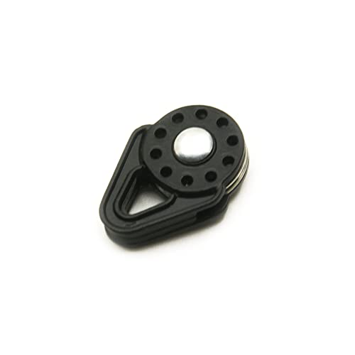 KUENCE Metalllegierung Simulation Windenrolle Schnappblock SCX10 TRX-4 D90 1/10 Auto LKW Modell Upgrade Teile(Zwart) von KUENCE