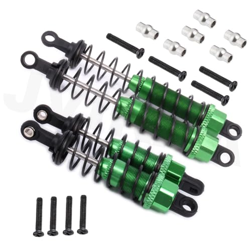KUENCE Metallöl gefülltes und hinteres Stoßdämpfer 0016 0017 Upgrade-Teil for 1/12 for wltoys 12428 12423 Rc Autoprawler-Upgrade-Teil(Green) von KUENCE