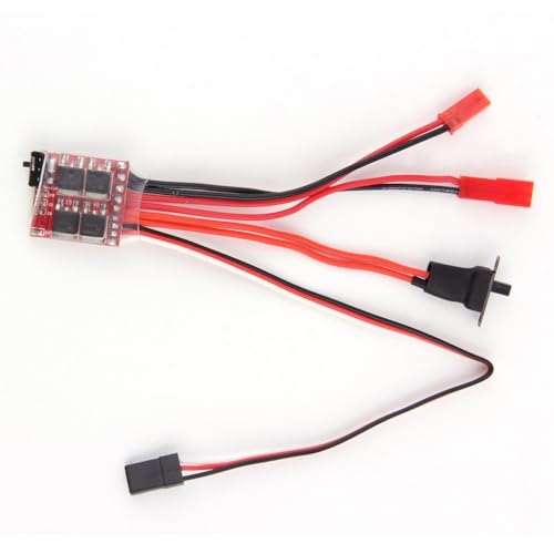 KUENCE Mini 20A ESC Motorgeschwindigkeit RC ESC 2KHz Vorwärts Rückwärts Bürstenbremse RC 2S for Controller Boot Auto Prototank Oberer Regler von KUENCE