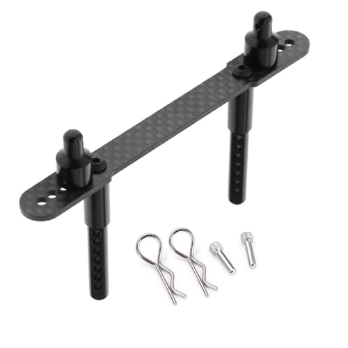 KUENCE RC-Karosserie-Pfostenhalterungen, Metalllegierung, vordere und hintere Schalensäule for Axial SCX10 II 90046 90047 1/10 RC Crawler-Autoteile(Front Black) von KUENCE