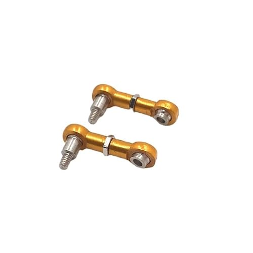 KUENCE Spurstange aus Metall for for wltoys 1/28 284131 K969 K979 K989 P929 P939 RC Autozubehör(Yellow) von KUENCE