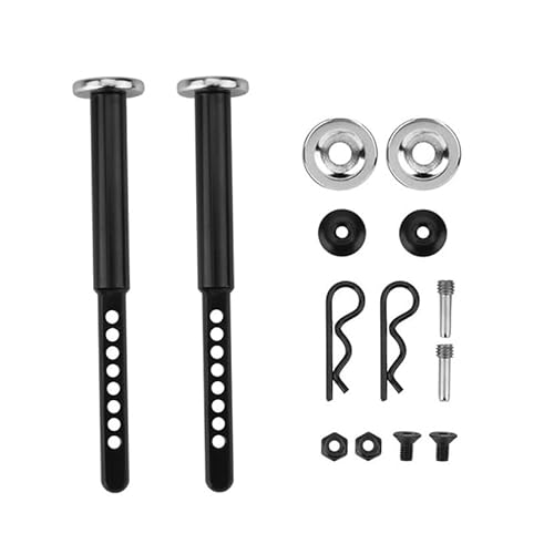 KUENCE Vordere und hintere verlängerte Karosseriepfostenhalterungen aus Metall mit Magnet for Axial SCX10 II 90046 1/10 RC Crawler Upgrade-Teile(77mm) von KUENCE