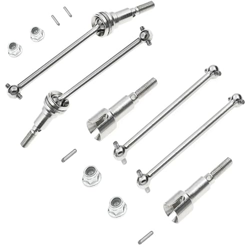 KUENCE for MJX H16 HBX 16889 16889a 16889pro Metall Vorne Und Hinten CVD Antriebswelle for 1/16 RC Auto(Rear CVD) von KUENCE