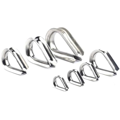 M1,5-M32 Kauschen Ring Klemme 304 Edelstahl Dreieckige Huhn Herz Ring Kabel Draht Seil Klemme Schutzhülle Zubehör(M20(1pcs)) von KUENCE