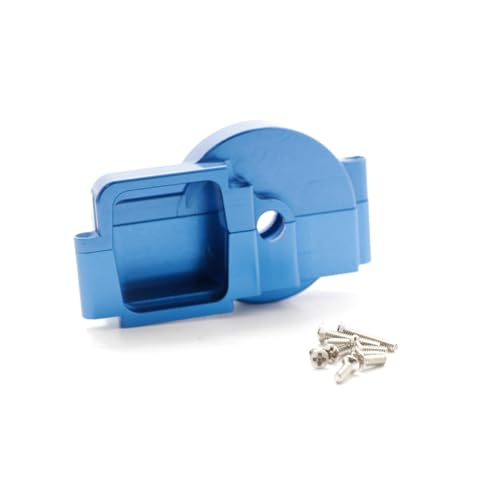 Metall Mittleres Getriebegehäuse Getriebe for 1/18 TRX Latrax Teton Desert Prerunner SST RC LKW Auto Upgrade Teile(Blauw) von KUENCE