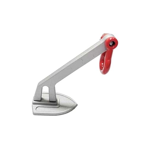 RC Auto Schwere Winde Anker Erde Anker Dekor Werkzeuge mit Haken for 1/10 Axial SCX10 D90 TRX4 Tamiya CC01 RC Zubehör(Silver) von KUENCE