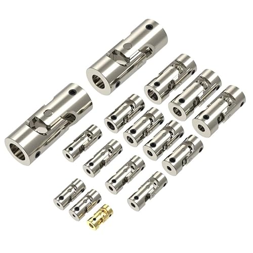 Universalgelenk Metall Kardan for Rc Boot Auto 2mm/2,3mm/3mm/3,175mm/4mm/5mm/6mm/8mm/10mm Gimbal Kupplungen Motorwelle Stecker(D8L18-2mm to 2.3mm) von KUENCE