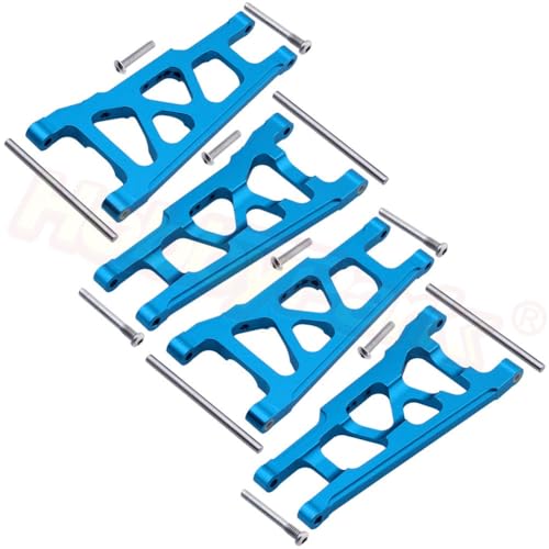 Vordere und hintere Aluminium-Aufhängungsarme Austausch von 3655X for Rc for TRAXXAS 1/10 Slash 4x4 4wd. Stampede 4x4-Rallye Xo-1. Möglichkeit(Blauw) von KUENCE