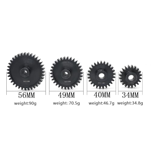 for Monster Truck Universal Medium Carbon Steel Motor Gear 12T mit 35T Big Gear/1,5 Modulus Ritzel 6447X for XRT 1/5 X MAXX 6S/8S(25T.35T) von KUENCE