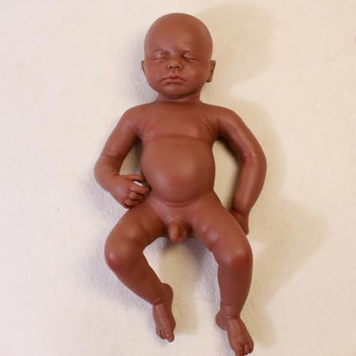 Neugeborene Babypuppe, 31 cm Großer Junge Silikon Doll, Weiche realistische Mini-Puppe, Wasserdicht, Handgearbeitet, 1,1 kg Schwer – Neugeborenen-Simulation Für Rollenspiel, Pflegeübung & Sammlung von KUICEO