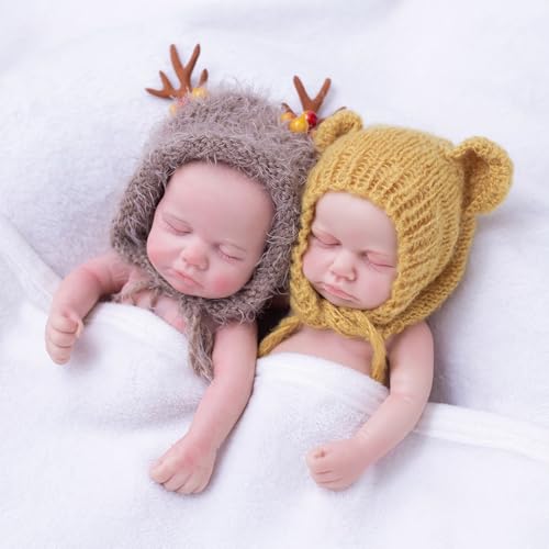 Silikon Doll Reborn Babypuppe Junge 31 cm aus Vollsilikon – Weiche realistische Mini-Puppe, wasserdicht, handgearbeitet, 1,1 kg schwer – Neugeborenen-Simulation für Rollenspiel, Pflegeübung & Sammlung von KUICEO