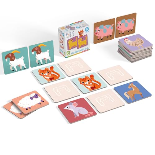 KUKI KUK Memo Spiel Tiere auf dem Bauernhof – Lernspiel für Kinder ab 2 Jahren mit extra großen Karten – Fördert Gedächtnis & Sprachentwicklung – Geschenkidee für Jungen & Mädchen KUKI KUK Memo Spiel Tiere auf dem Bauernhof – Lernspiel für Kinder ab 2 Jahren mit extra großen Karten – Fördert Gedächtnis & Sprachentwicklung – Geschenkidee für Jungen & Mädchen von KUKI KUK