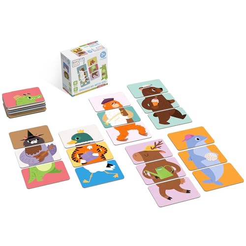 KUKIKUK Mix-Match Spiel Lustige Tiere – Lernspiel für Kinder ab 2 Jahren – Fördert Kreativität & Sprachentwicklung – Große Karten leicht zu greifen – Geschenkidee für kleine Tierfreunde KUKIKUK Mix-Match Spiel Lustige Tiere – Lernspiel für Kinder ab 2 Jahren – Fördert Kreativität & Sprachentwicklung – Große Karten leicht zu greifen – Geschenkidee für kleine Tierfreunde von KUKI KUK