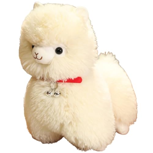 KUKUShining Alpaka Plüsch, Kuscheltierpuppe Umarmungskissen Weiches Flauschiges Kissen Super Kawaii Geschenk for Kinder Mädchen(White,45cm/17.7in) von KUKUShining