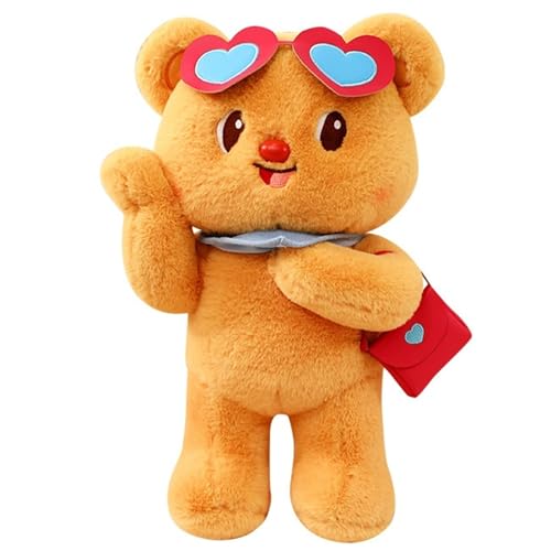 Bär Plüschtier, Süßer Teddybär Kuscheltier Mit Sonnenbrille Handtasche Plüsch Spielzeug Puppe Zum Sammeln Von Kindern(45cm/17.7in) von KUKUShining