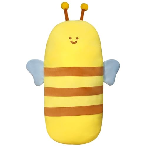 Biene Plüsch, Süßes Kuscheltier Langes Kuschelkissen Spielzeug Stofftier Mit Flügel Weiches Gelbes Biene Plüschtier Zum Entspannen(80cm/31.5in) von KUKUShining