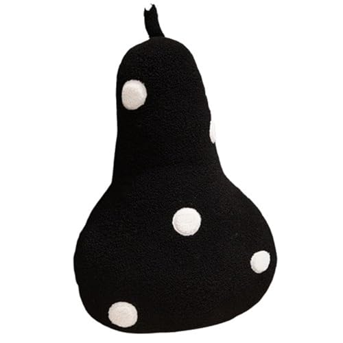 Birnen Plüschtier, Weiches Kuscheliges Leckeres Flauschiges Kawaii Plüschkissen for Kinder Geschenkparty Weihnachten(Black) von KUKUShining