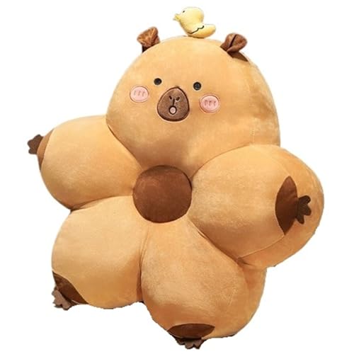 Capybara Kuscheltier, Weiches Plüschkissen Meerschweinchen Stofftier Capybaras Plüschtier Zum Umarmen Entspannen(Yellow,55cm/21.7in) von KUKUShining
