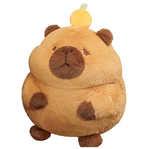Capybara Plüsch, Süßes Capybara Stofftier Kawaii Weiches Kuscheltier Meerschweinchen Plüschtier Spielzeug Puppe Zum Händewärmen Für Kinder(Brown) von KUKUShining