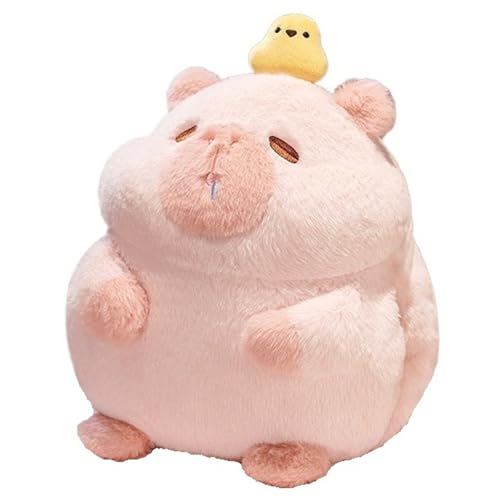 Capybara Plüsch, Süßes Capybara Stofftier Kawaii Weiches Kuscheltier Meerschweinchen Plüschtier Spielzeug Puppe Zum Händewärmen Für Kinder(Pink) von KUKUShining