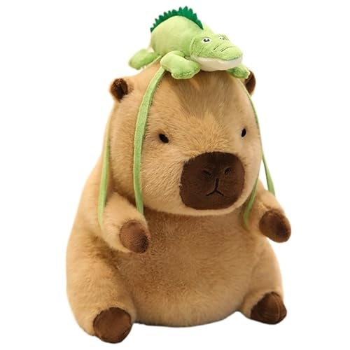 Capybara Plüschtier, Weiches Süßes Stofftier Puppe Cartoon Kissen Plüsch Spielzeug Für Kinder Jungen Mädchen Geburtstagsgeschenk(Green,30cm/11.8in) von KUKUShining
