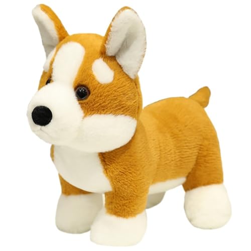 Corgi Hund Plüschtier, Weiches Kuscheltier Hund Kuscheliges Stofftiere Kissen Plüsch Spielzeug Welpenspielzeug Umarmungskissen Für Kinder von KUKUShining