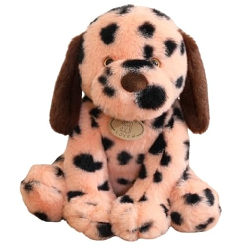 Dalmatiner Plüschtier, Simulationshund Stofftier Puppe Weicher Kuscheliger Welpe Plüschtier Spielzeug Geschenke Für Kinder(Pink) von KUKUShining