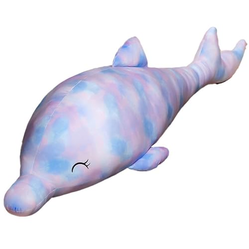 Delfin Plüsch, Weiches Kuscheltier Ausgestopftes Meer Gefüllte Plüschkissen Tierkissen Flauschig Ozean Plüschtiere Spielzeugpuppe(130cm/51.2in) von KUKUShining