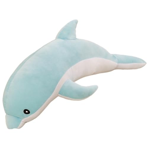 Delfin Plüschtier, Kuscheltier Weiche Gefüllte Tier Meerestier Schlafkissen Kuschelige Plüsch Spielgefährte Für Kinder(Blue,100cm/39.4in) von KUKUShining