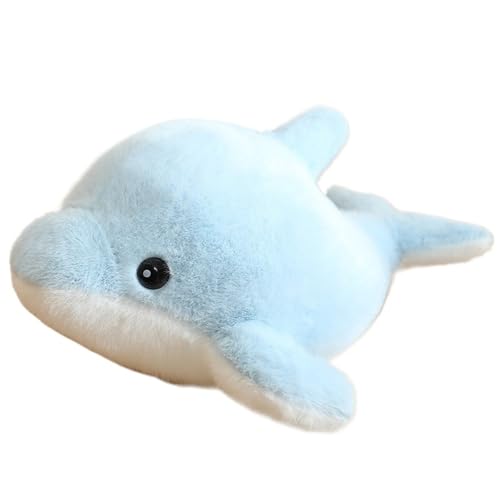 Delfin Plüschtier, Weiches Kuscheliges Mit Meerestieren Puppe Plüschtier Spielbegleiter Geschenk for Kinder(Blue) von KUKUShining
