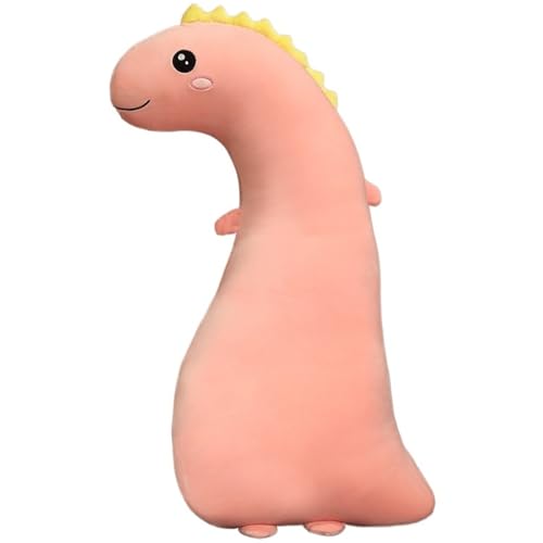 Dinosaurier Plüsch, Weiches Kuscheltier Stofftier Puppe Kuscheliges Langes Umarmungskissen Lebensechtes Plüschtier Spielzeug Für Kinder(Pink) von KUKUShining