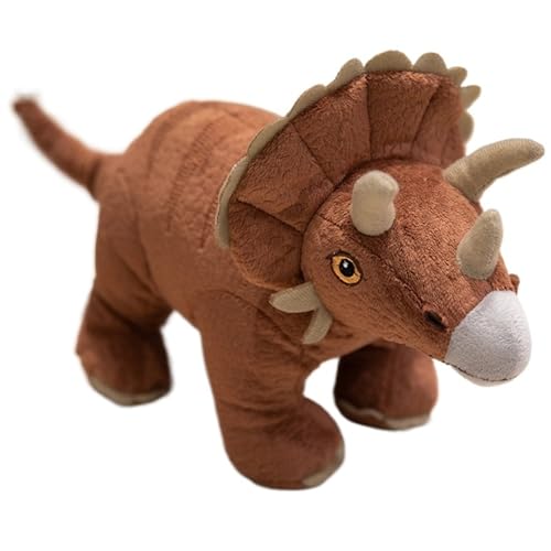 Dinosaurier Plüschtier, T-Rex Stofftier Dinos Puppe Kuscheltier Süßes Triceratops Plüsch Spielzeug Geburtstagsgeschenk Für Kinder(Triceratops,66cm/25.98in) von KUKUShining