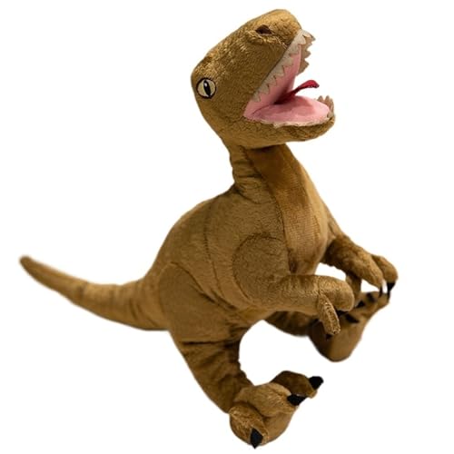 Dinosaurier Plüschtier, T-Rex Stofftier Dinos Puppe Kuscheltier Süßes Triceratops Plüsch Spielzeug Geburtstagsgeschenk Für Kinder(Velociraptor,66cm/25.98in) von KUKUShining