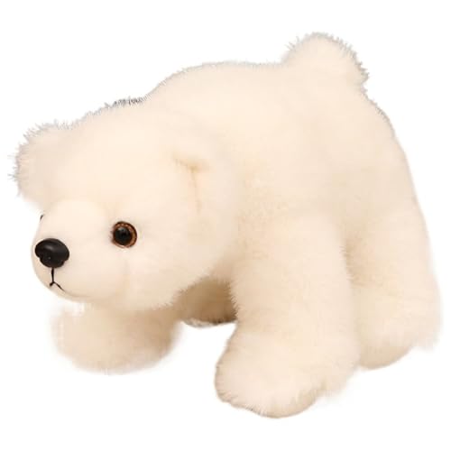 Eisbär Plüsch, Kuschelige Kuscheltier Puppe Weiches Gefüllte Umarmungskissen Plüschtier Flauschiger Begleiter Für Babys Kinder(White,35cm/13.8in) von KUKUShining