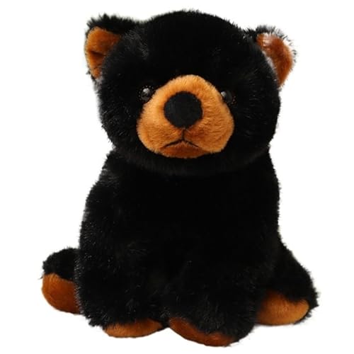 Eisbär Plüschtier, Weiches Kuscheltier Süßes Stofftier Puppe Plüschkissen Lebensechtes Flauschiges Bären Plüsch Spielzeug Zum Kuscheln(Black,20cm/7.87in) von KUKUShining