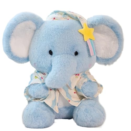 Elefanten Plüschtier, Süße Kuscheltiere Puppen Plüsch Weich for Geschenke Kindergeburtstage Begleitung Und Komfort(Blue C,30cm/11.8in) von KUKUShining