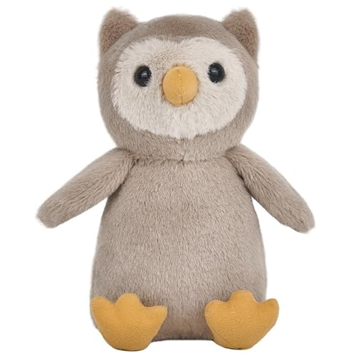 Eule Plüschtier, Weiche Eulen Kuscheltier Stofftier Puppe Lebensechtes Plüsch Spielzeug Heimdekoration Geschenke Für Kinder Jungen Mädchen(Gray) von KUKUShining