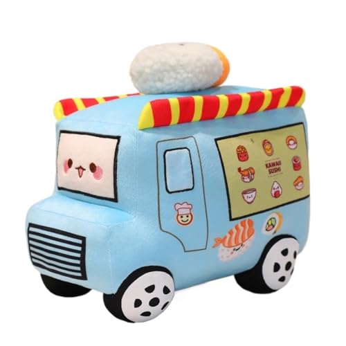 Fahrzeug Plüschtier, Süßes Weiches Kissen Kreativ Geformte Plüschtiere for Kleinkinder Lernen Und Spielen Jungengeburtstag(Blue) von KUKUShining