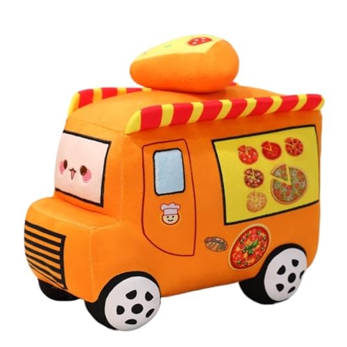 Fahrzeug Plüschtier, Süßes Weiches Kissen Kreativ Geformte Plüschtiere for Kleinkinder Lernen Und Spielen Jungengeburtstag(Orange) von KUKUShining