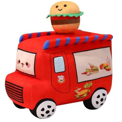 Fahrzeug Plüschtier, Süßes Weiches Kissen Kreativ Geformte Plüschtiere for Kleinkinder Lernen Und Spielen Jungengeburtstag(Red) von KUKUShining